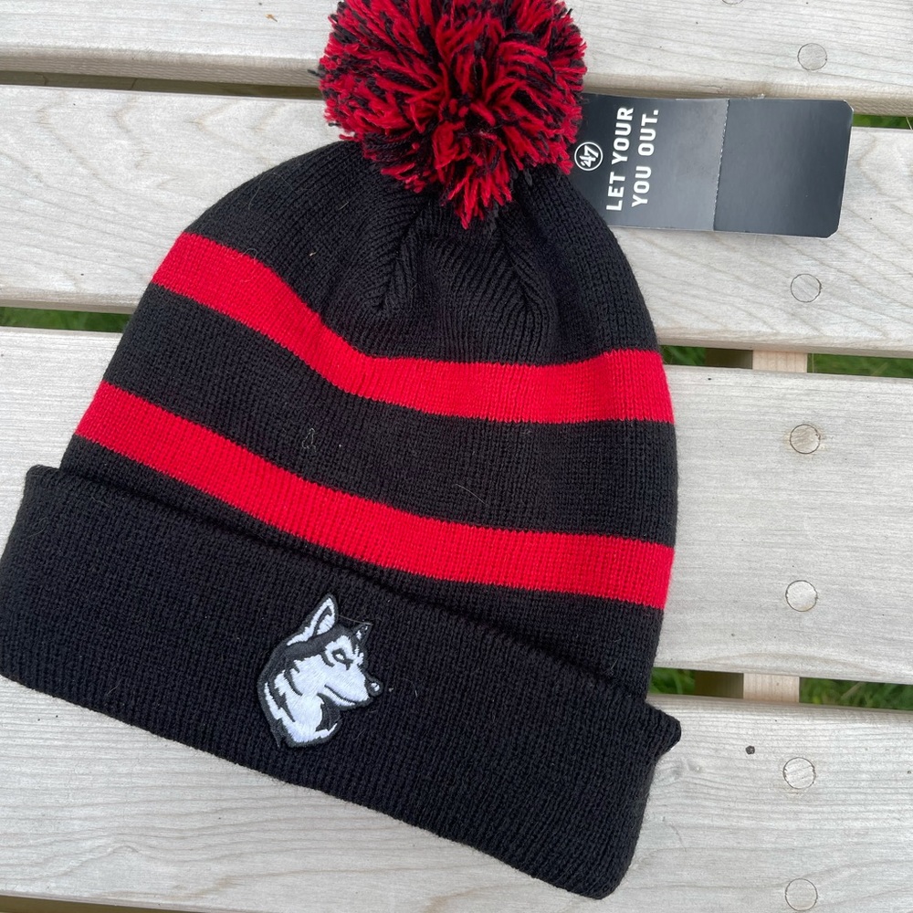 NWT Northeastern University / Red Sox Pom Pom hat